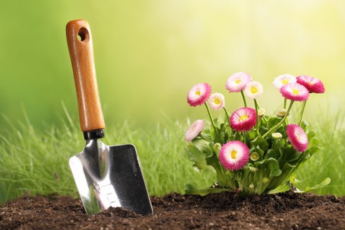 Professional landscapers designing a garden in Wanstead
